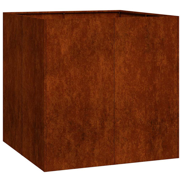 Jardinieră Rusty 80x80x80 cm Oțel pentru intemperii - WALTI WALTI