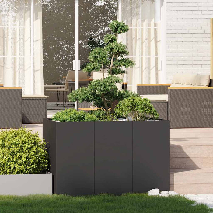 Jardinier negru 120x80x80 cm Oțel - WALTI WALTI