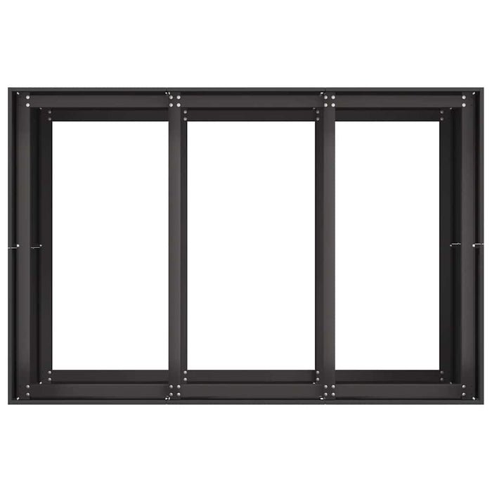 Jardinier negru 120x80x80 cm Oțel - WALTI WALTI