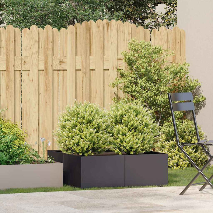 Jardinieră Negru 80x80x30 cm Oțel - WALTI WALTI