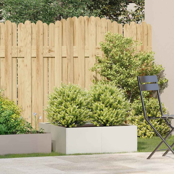 Jardinieră alb 80x80x30 cm oțel - WALTI WALTI