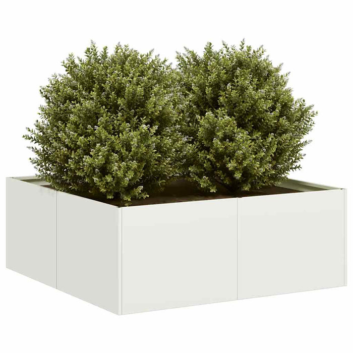 Jardinieră alb 80x80x30 cm oțel - WALTI WALTI