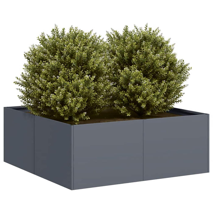 Jardinieră Antracit 80x80x30 cm Oțel - WALTI WALTI