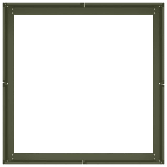 Jardinieră verde măsline 80x80x30 cm oțel - WALTI WALTI