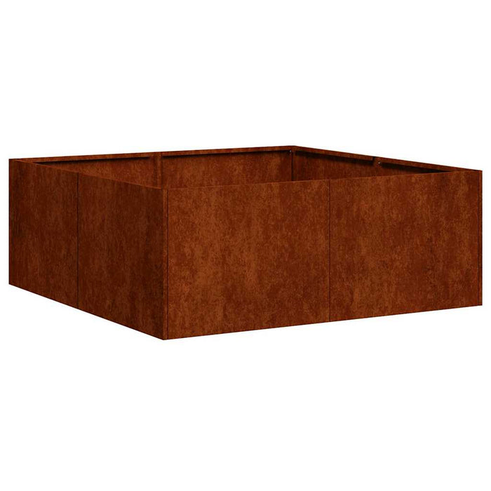 Jardinieră Rusty 80x80x30 cm Oțel pentru intemperii - WALTI WALTI