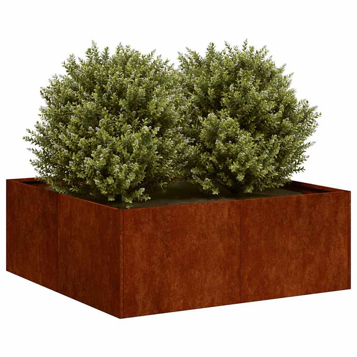 Jardinieră Rusty 80x80x30 cm Oțel pentru intemperii - WALTI WALTI