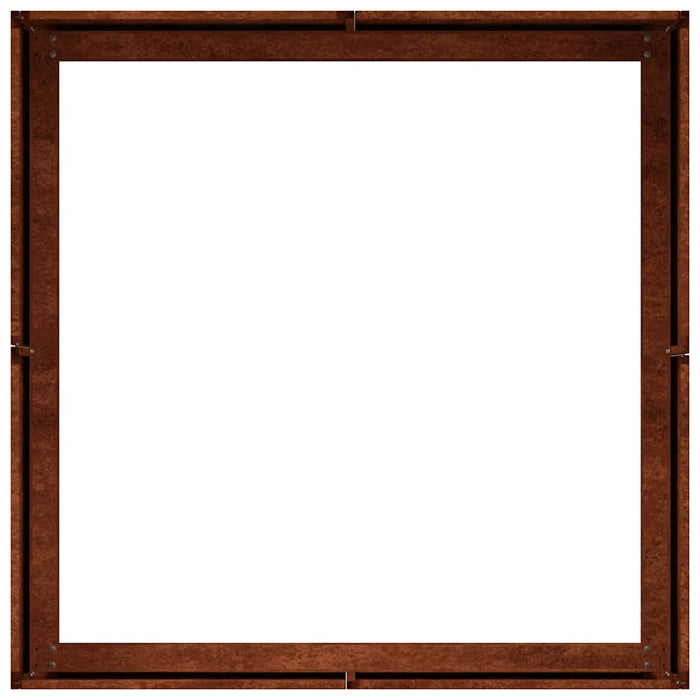 Jardinieră Rusty 80x80x30 cm Oțel pentru intemperii - WALTI WALTI
