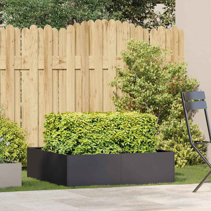 Jardinieră Negru 100x100x30 cm Oțel - WALTI WALTI