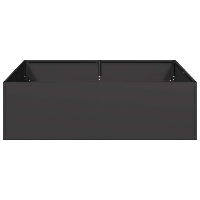 Jardinieră Negru 100x100x30 cm Oțel - WALTI WALTI