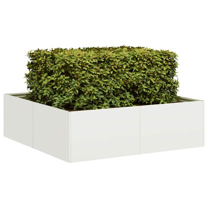 Jardinieră alb 100x100x30 cm oțel - WALTI WALTI