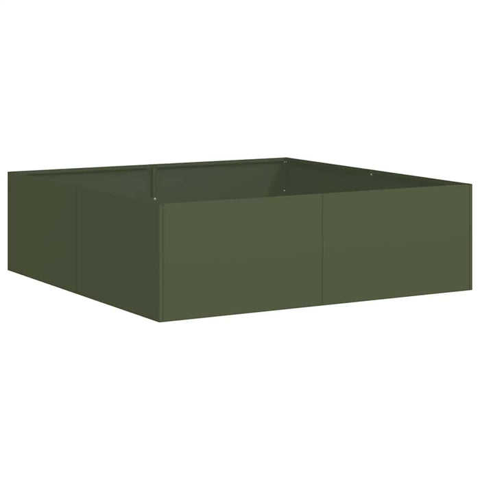 Jardinieră verde măsline 100x100x30 cm oțel - WALTI WALTI
