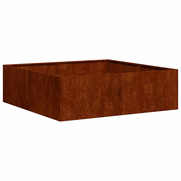 Jardinieră Rusty 100x100x30 cm Oțel pentru intemperii - WALTI WALTI