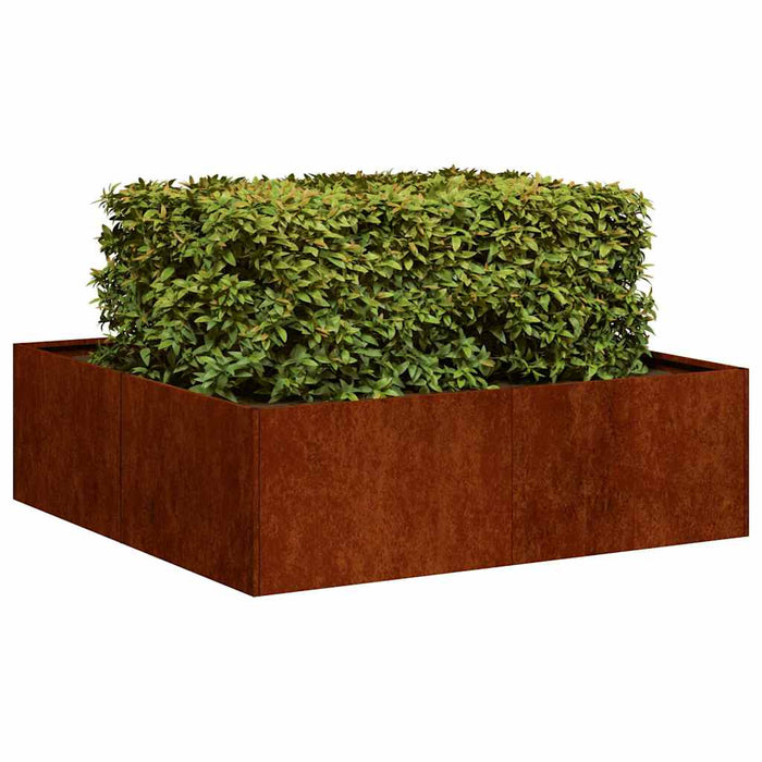 Jardinieră Rusty 100x100x30 cm Oțel pentru intemperii - WALTI WALTI