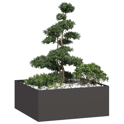 Jardinieră Negru 100x100x40 cm Oțel - WALTI WALTI