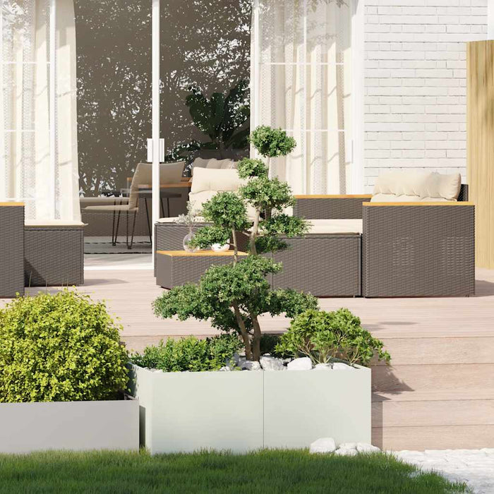 Jardinieră alb 100x100x40 cm oțel - WALTI WALTI