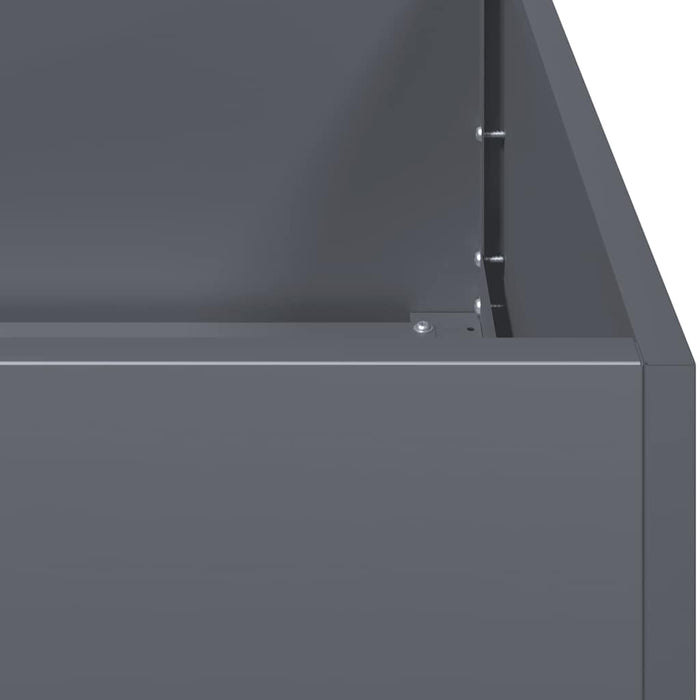 Jardinieră Antracit 100x100x40 cm Oțel - WALTI WALTI