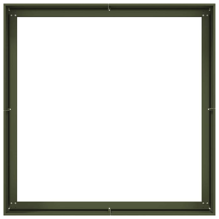 Jardinieră verde măsline 100x100x40 cm oțel - WALTI WALTI