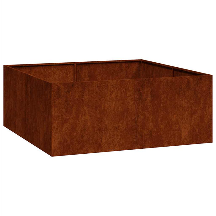 Jardinieră Rusty 100x100x40 cm Oțel pentru intemperii - WALTI WALTI