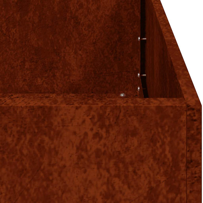 Jardinieră Rusty 100x100x40 cm Oțel pentru intemperii - WALTI WALTI
