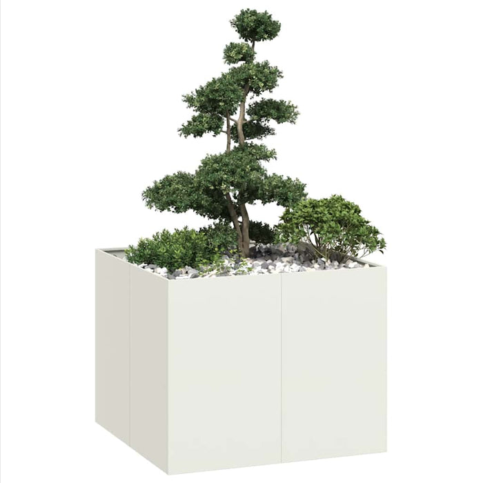 Jardinieră alb 100x100x80 cm oțel - WALTI WALTI