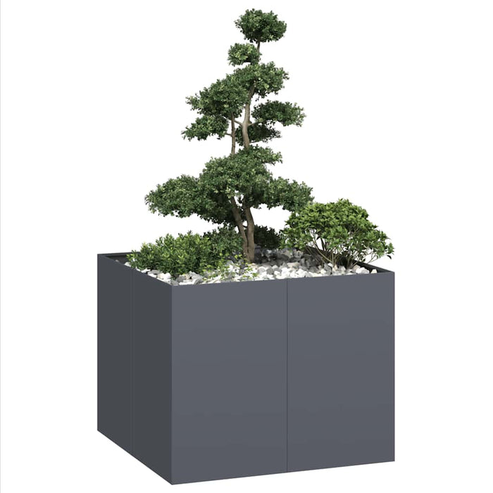 Jardinieră Antracit 100x100x80 cm Oțel - WALTI WALTI