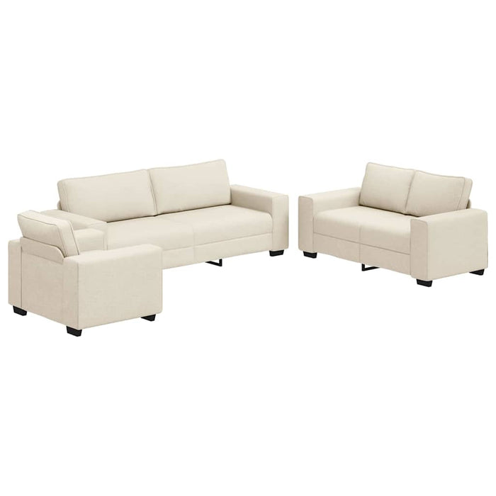 Canapea 3 pcs Bej 221 x 80 x 82 cm Material textil din in WALTI