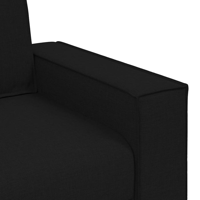 Set de canapea cu pernă 3 pcs Negru 220 x 78 x 84 cm țesătură - WALTI WALTI