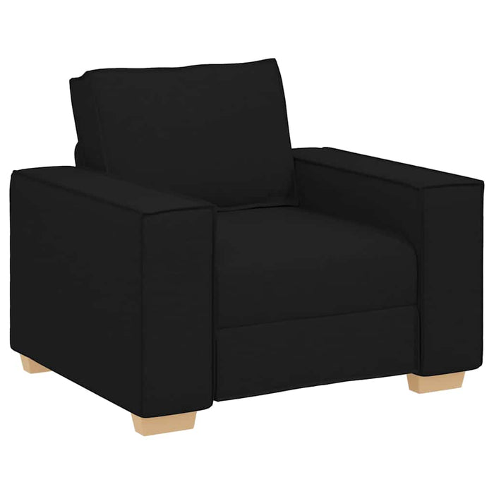 Set de canapea cu pernă 3 pcs Negru 220 x 78 x 84 cm țesătură - WALTI WALTI