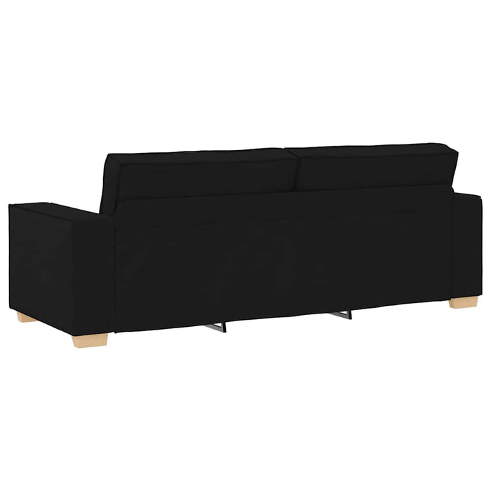 Set de canapea cu pernă 3 pcs Negru 220 x 78 x 84 cm țesătură - WALTI WALTI