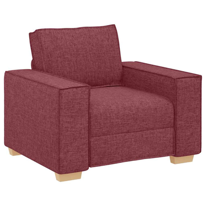 Canapea 3 pcs Roșu Vin 220 x 80 x 84 cm Material textil din in - WALTI WALTI