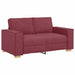 Canapea 3 pcs Roșu Vin 220 x 80 x 84 cm Material textil din in - WALTI WALTI