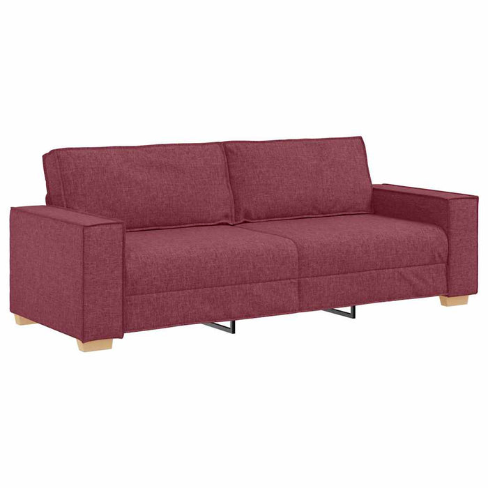 Canapea 3 pcs Roșu Vin 220 x 80 x 84 cm Material textil din in - WALTI WALTI