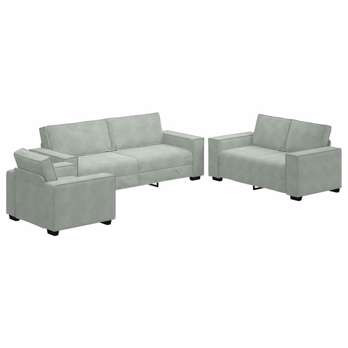 Canapea 3 pcs Gri deschis 220 x 80 x 84 cm WALTI