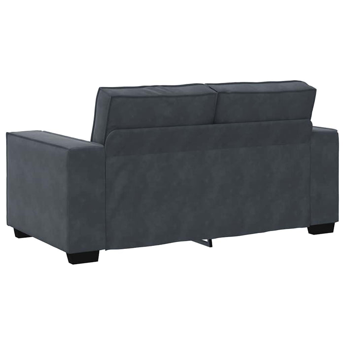 Set de canapele cu perne, 3 piese, gri închis, catifea - WALTI WALTI