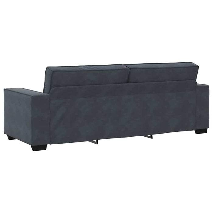 Set de canapele cu perne, 3 piese, gri închis, catifea - WALTI WALTI