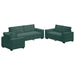 Set de canapele cu perne, 3 piese, verde închis, catifea - WALTI WALTI