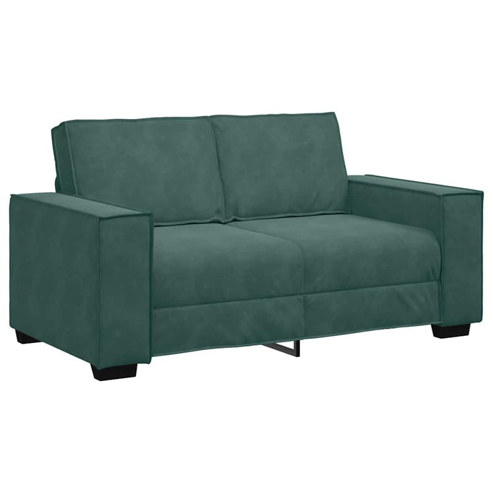 Set de canapele cu perne, 3 piese, verde închis, catifea - WALTI WALTI