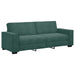 Set de canapele cu perne, 3 piese, verde închis, catifea - WALTI WALTI