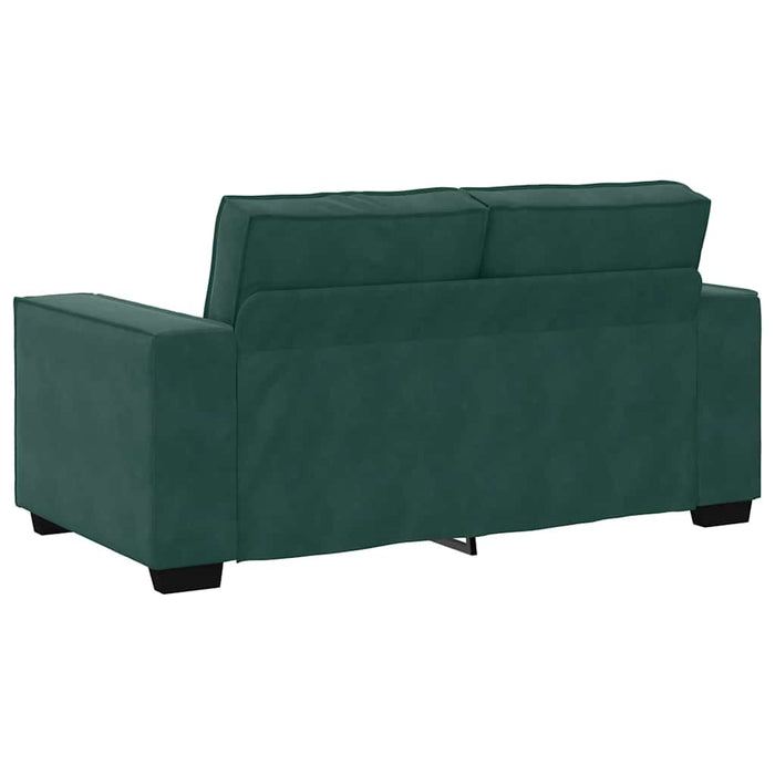 Set de canapele cu perne, 3 piese, verde închis, catifea - WALTI WALTI