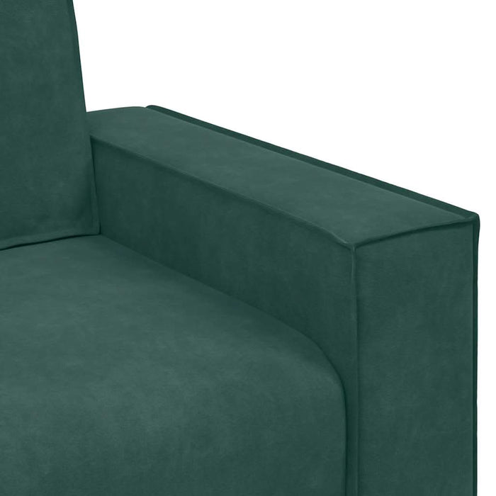 Set de canapele cu perne, 3 piese, verde închis, catifea - WALTI WALTI