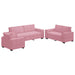 Set de canapele cu perne, 3 piese, roz, catifea - WALTI WALTI