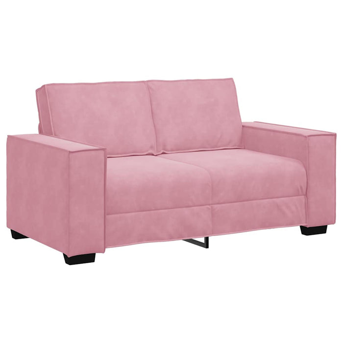 Set de canapele cu perne, 3 piese, roz, catifea - WALTI WALTI