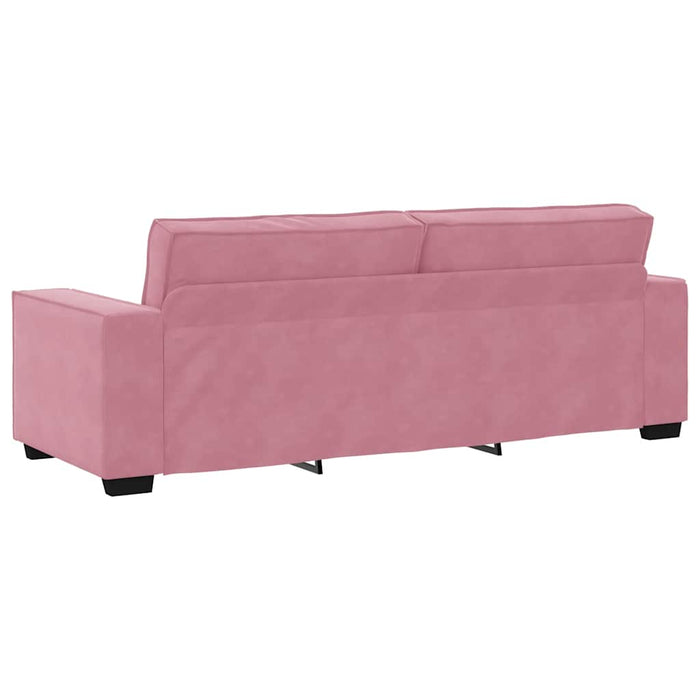 Set de canapele cu perne, 3 piese, roz, catifea - WALTI WALTI