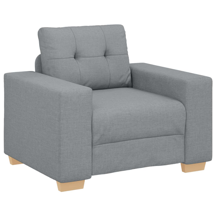 Canapea 3 pcs Gri deschis 221 x 80 x 80 cm WALTI