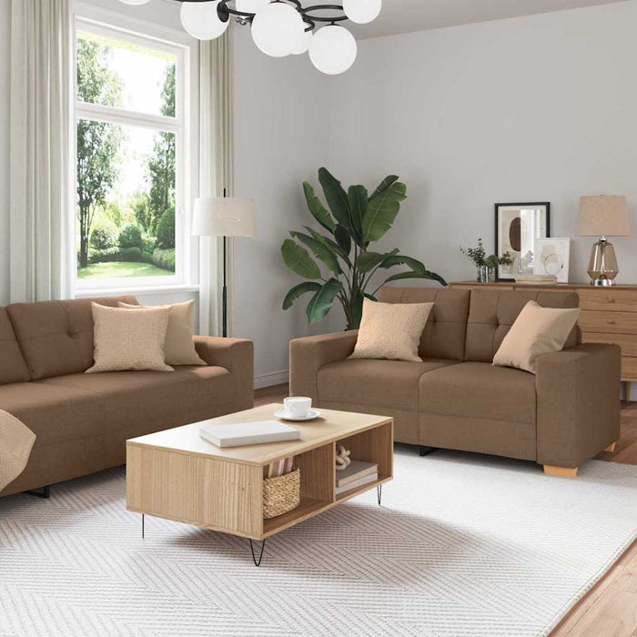 Canapea 3 pcs Maro 221 x 80 x 80 cm Material textil din in - WALTI WALTI
