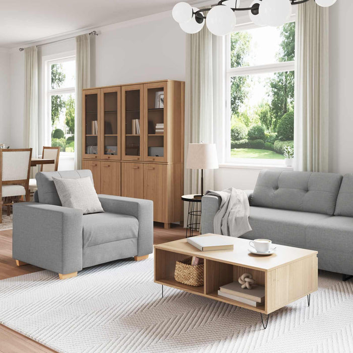 Canapea 3 buc. Gri nori Material textil din in WALTI