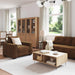 Canapea 3 buc. Maro Material textil din in - WALTI WALTI