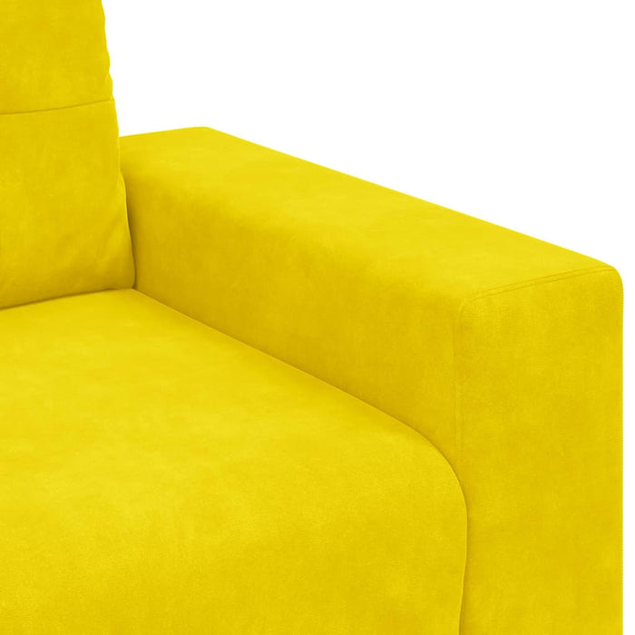 Set de canapea 3 pcs Galben 221 x 80 x 80 cm Catifea WALTI