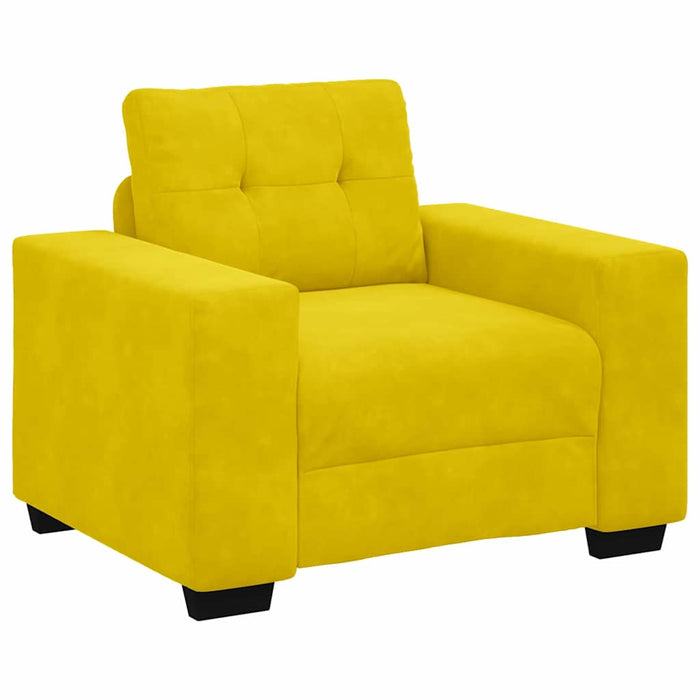 Set de canapea 3 pcs Galben 221 x 80 x 80 cm Catifea WALTI