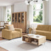 Canapea 3 pcs Maro Material textil din in - WALTI WALTI